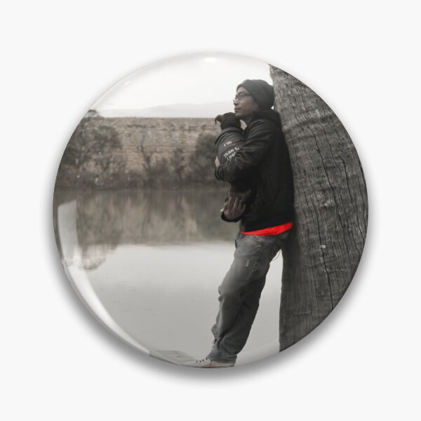 Item preview, Man and dog on the River Murray designed and sold by indiafrankk.