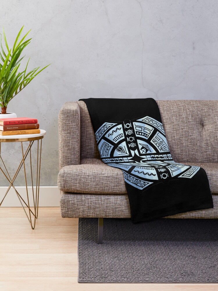 Thumbnail 2 of 6, Throw Blanket, Mountain Range Circularity designed and sold by createVisions.