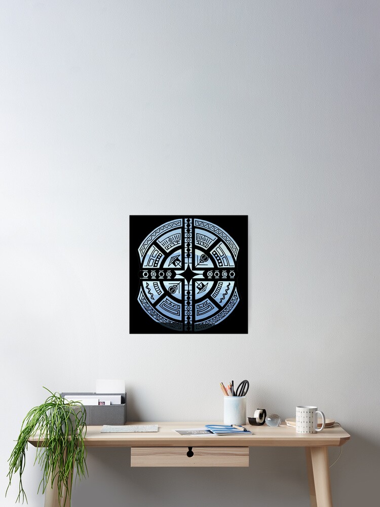 Thumbnail 2 of 3, Poster, Mountain Range Circularity designed and sold by createVisions.