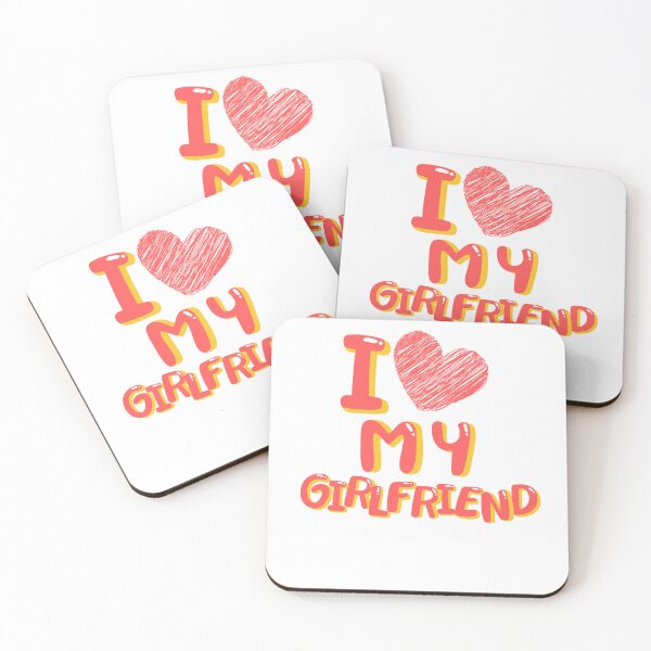 Item preview, I Love My Girlfriend Heart Balloons White designed and sold by Evolved-LovinIt.