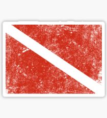 Vintage Distressed Scuba Diving Flag Sticker