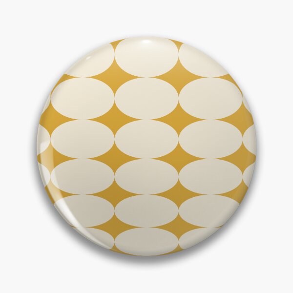 Aperçu de l'œuvre Retro Round Pattern - Yellow White créée et vendue par technicolorable_art.