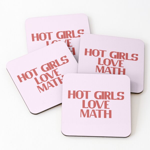 Item preview, Hot Girls Love Math - Red Bold Text designed and sold by Chubuter.