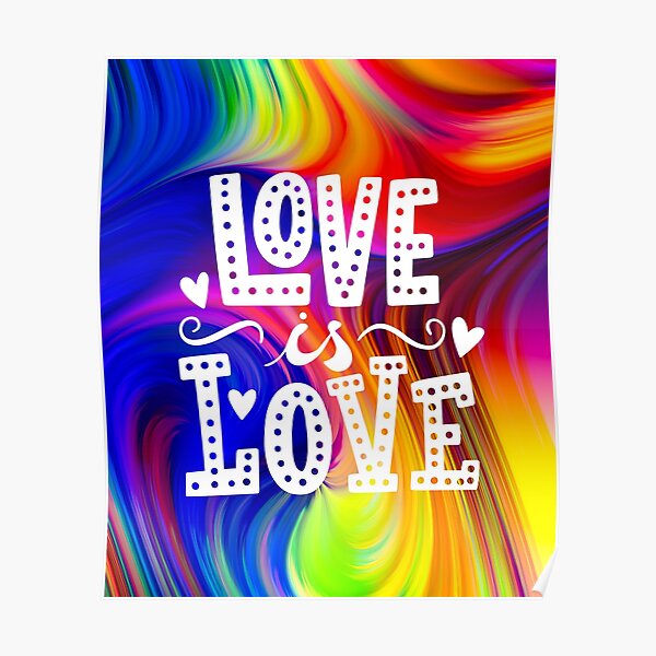 Love Is Love Gay Pride Month Lgbt Pansexual Rainbow Flag Poster For Sale By Nikoshopx Redbubble