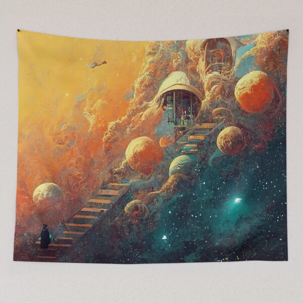 Item preview, Stairway to Knowledge Abstract AI Generated Art designed and sold by MeAI-Art.