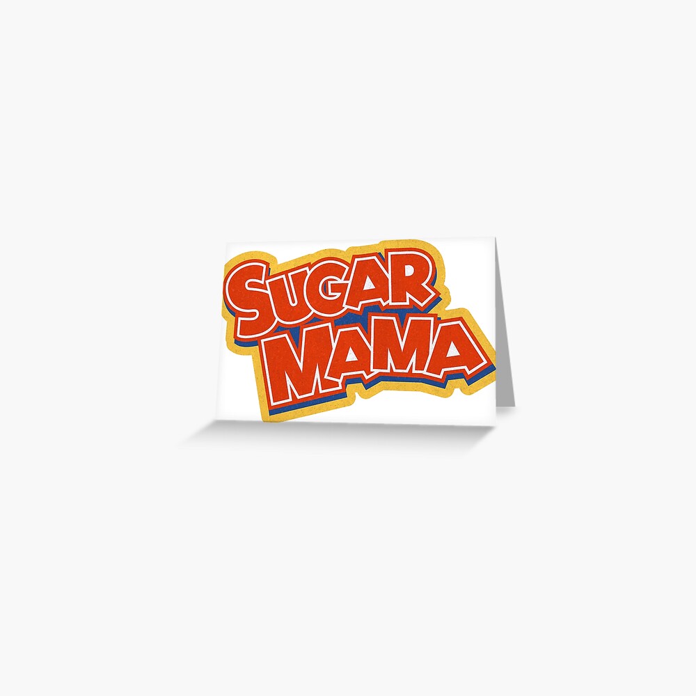 “1960s Sugar Mama Candy Bar Logo” Greeting Card for Sale by