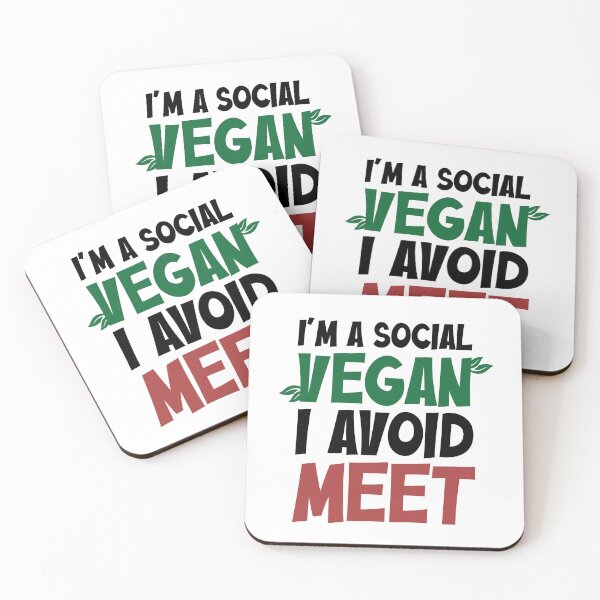 Item preview, I’m a social vegan. I avoid meet. designed and sold by lunacarter.