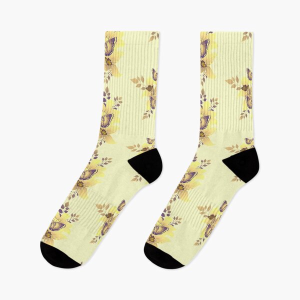 Item preview, Yellow Butterflies and Flowers Design designed and sold by mbuz90.