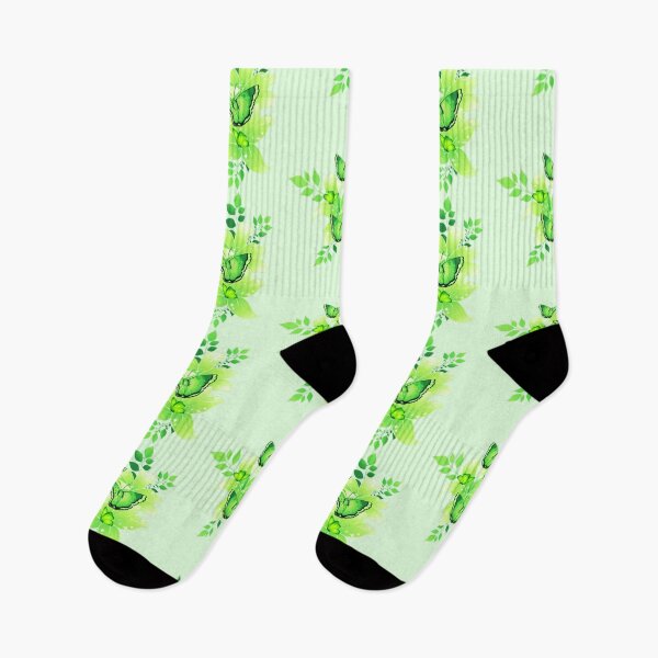 Item preview, Green Butterflies and Flowers Design designed and sold by mbuz90.