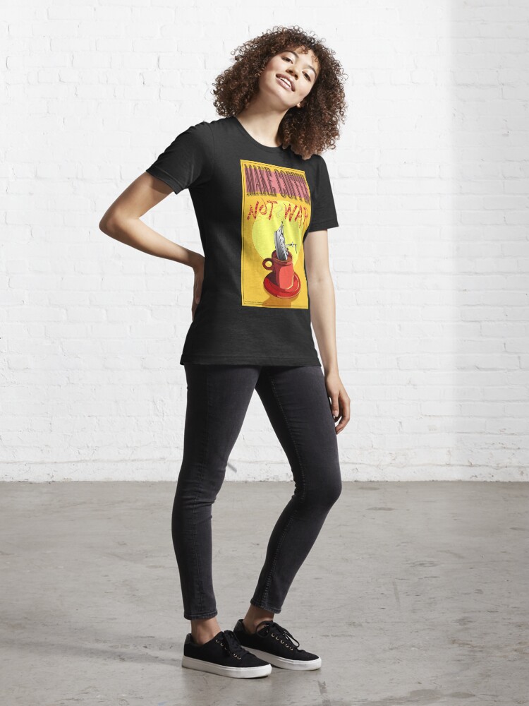 Alternate view of Make Coffee Not War Essential T-Shirt