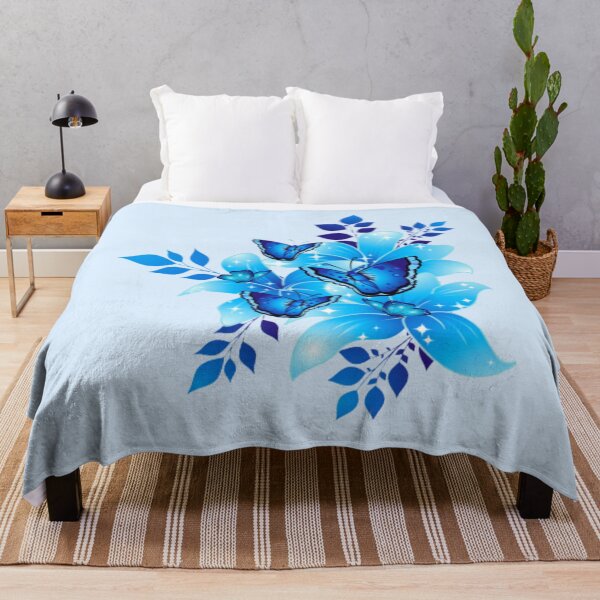 Artikelvorschau, Blaue Schmetterlinge und Blumen-Design entworfen und verkauft von mbuz90.