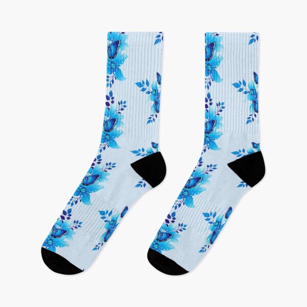 Item preview, Blue Butterflies and Flowers Design designed and sold by mbuz90.