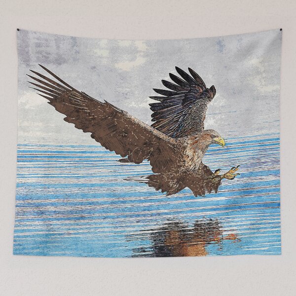 Item preview, White Tailed Eagle Hunting For Fish - Custom Pet Portrait Art Studio designed and sold by Custom Pet Portrait Art Studio.