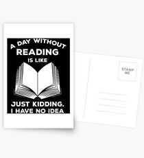 A Day Without Reading Shirt Postcards