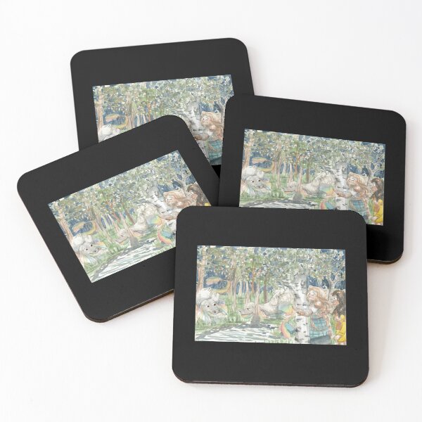 Item preview, Some dragons and dragon riders in a birch forest Classic  designed and sold by poissobaisha.