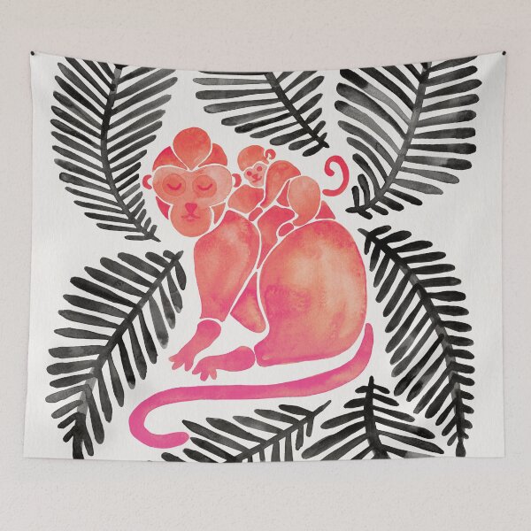 Item preview, Monkey Cuddles – Pink & Black Palette designed and sold by Cat Coquillette.