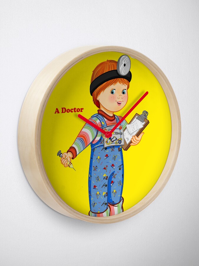 "Good Guys Doctor Child's Play Chucky" Clock by RGLove Redbubble