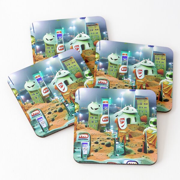 Item preview, Gas Station On Mars. Digital Transformation From WallsOfFame designed and sold by WallsOfFameAust.