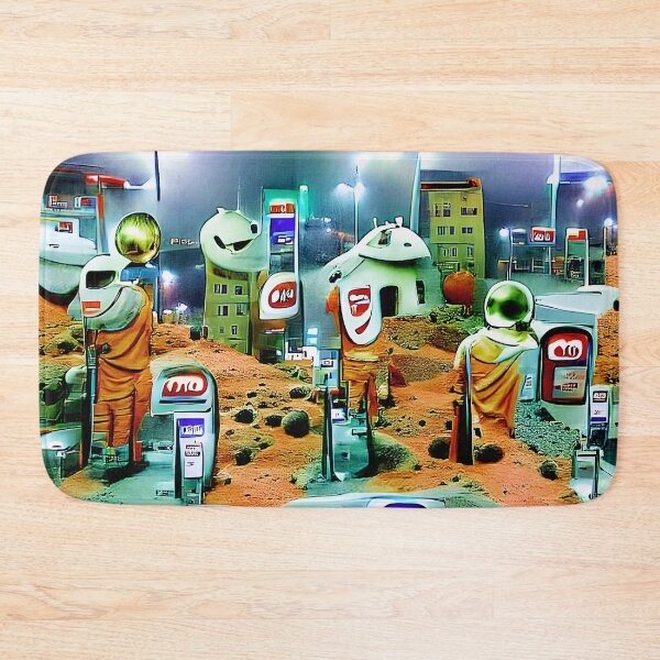 Item preview, Gas Station On Mars. Digital Transformation From WallsOfFame designed and sold by WallsOfFameAust.