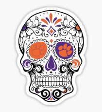 Clemson Skull Sticker