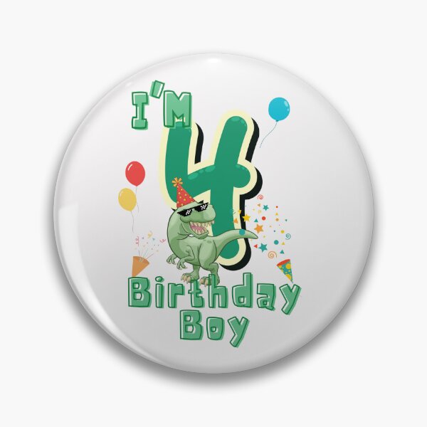 Artikelvorschau, Kinder 4-jähriger Dinosaurier-Geburtstagst-shirt. entworfen und verkauft von US50.