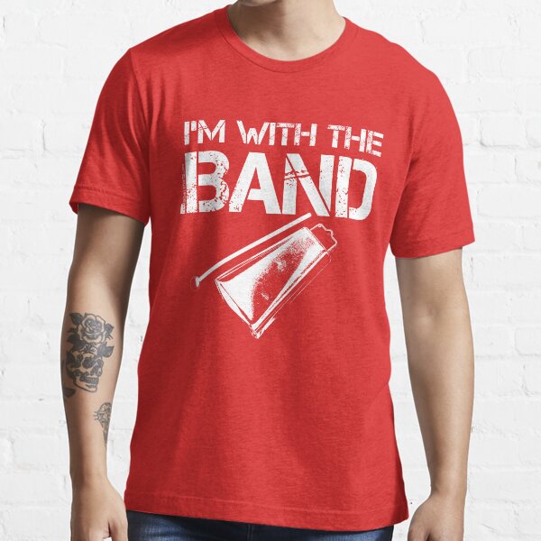I'm With The Band - Cowbell (White Lettering) Essential T-Shirt