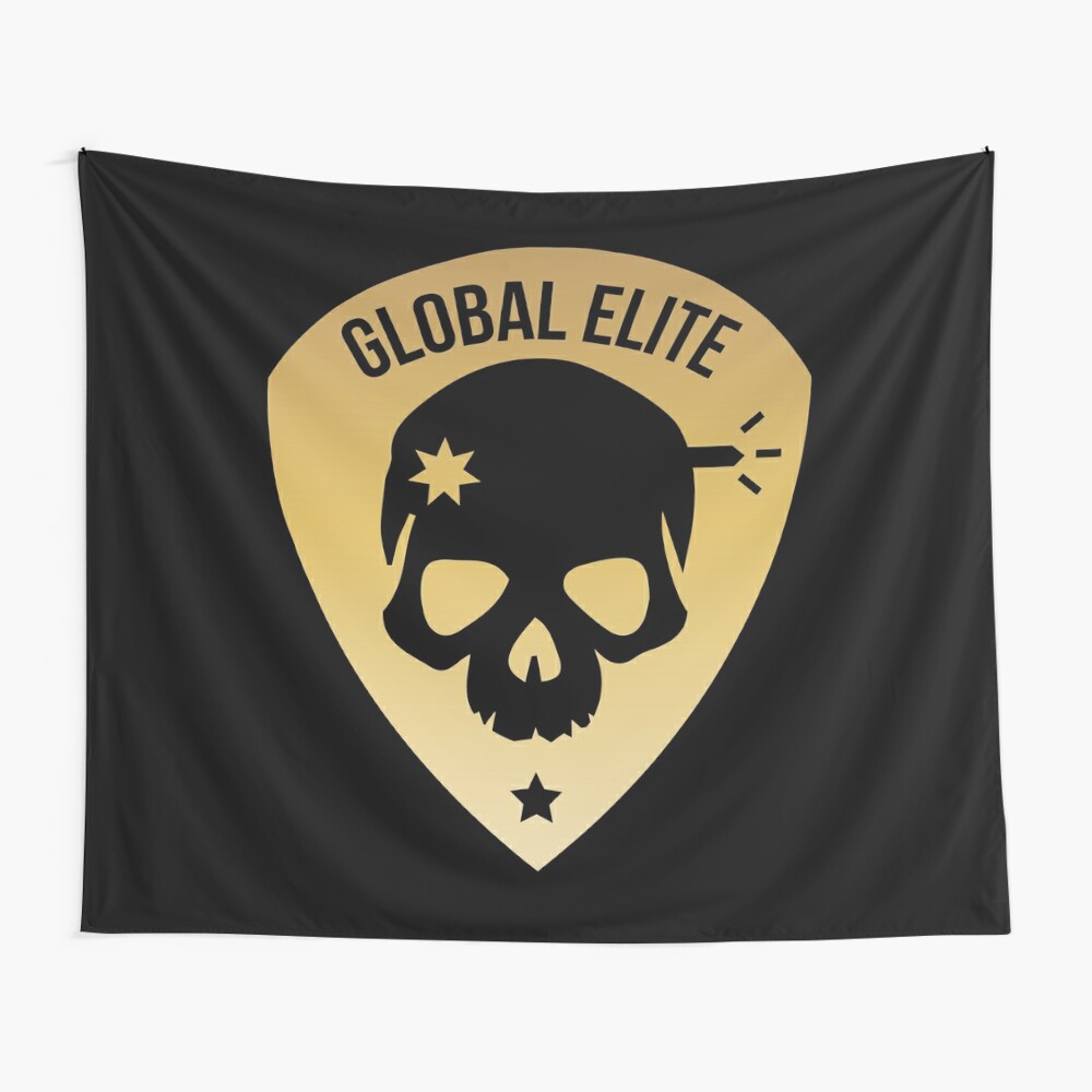 Csgo Global Elite Badge Headshot Tapestry By Pixeptional Redbubble