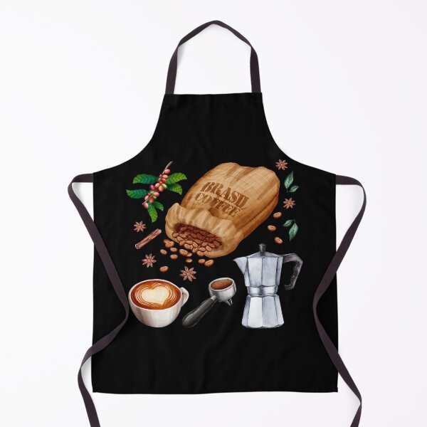 Item preview, Coffee Ingredients & Tools Set - Coffee Fruit, Coffee Beans, Caffe latte and Moka Pot designed and sold by Alicia Chee.
