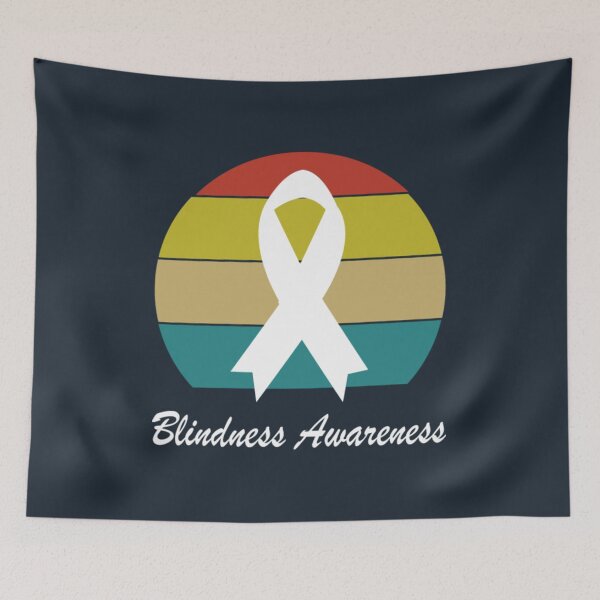 Item preview, Blindness Awareness Vintage With White Ribbon  Bl designed and sold by VsFilipchenko.