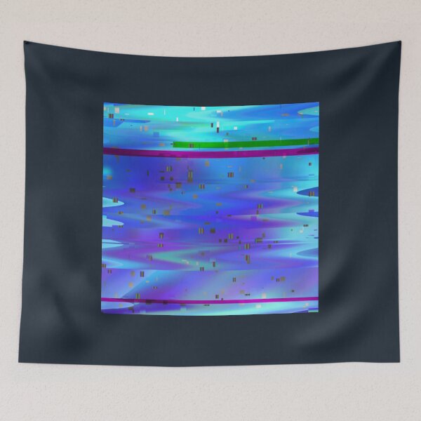 Item preview, Blue Glitch Art Pixels Vaporwave Aesthetic Analog designed and sold by VsFilipchenko.