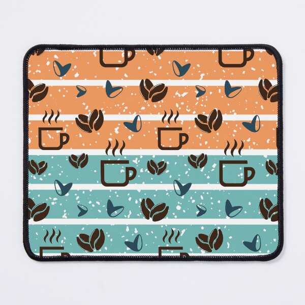 Item preview, Retro Coffee Cups and Beans Seamless Pattern designed and sold by Yellow Coffee.