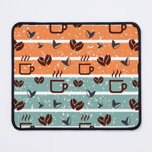 Item preview, Retro Coffee Cups and Beans Seamless Pattern designed and sold by Yellow Coffee.