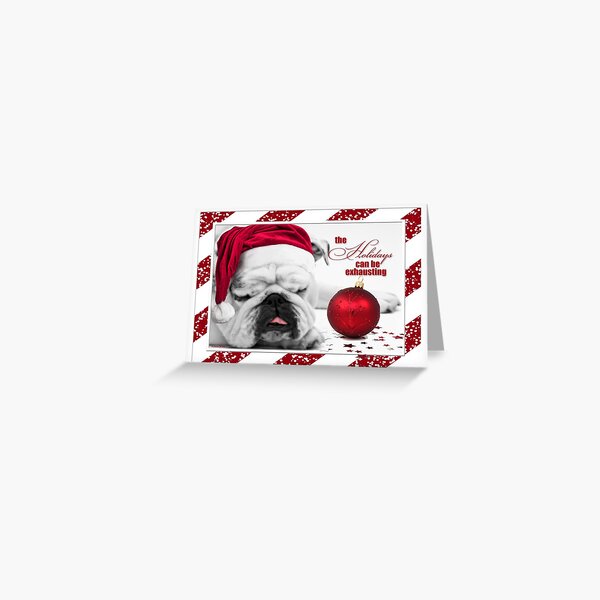 Bulldog Christmas Greeting Card