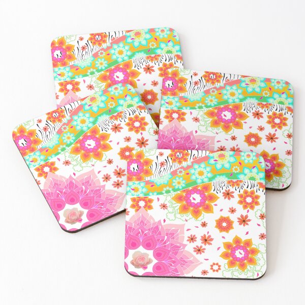 Item preview, BLOOMING GARDEN white v pink designed and sold by INUVIK.