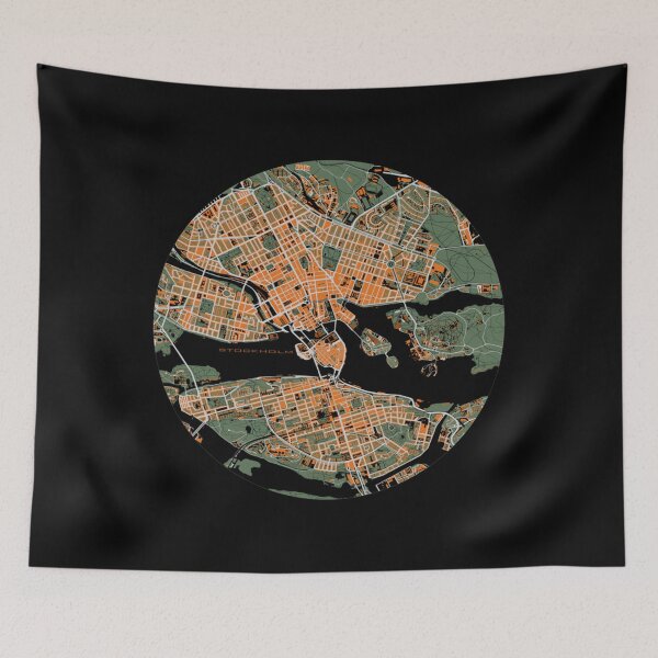 Item preview, Stockholm city map orange Classic  designed and sold by poissobaisha.