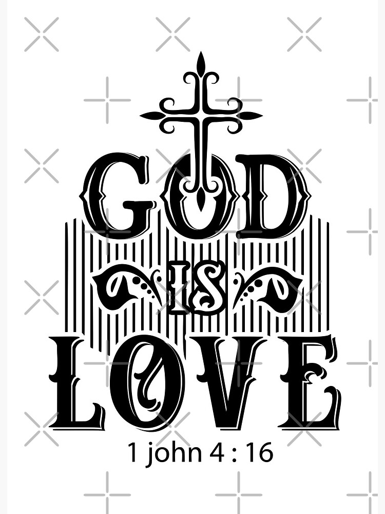 God is Love' Back Print Hoodie, Christian Slogan Hoddie