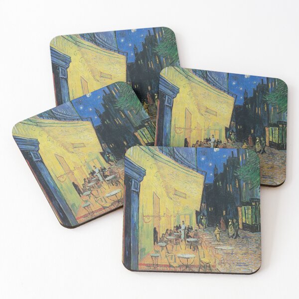 Aperçu de l'œuvre Vincent van Gogh Café Terrasse de nuit créée et vendue par EcoArtLab.