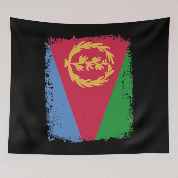Item preview, Eritrea Flag Disstressed designed and sold by rafaeltto.