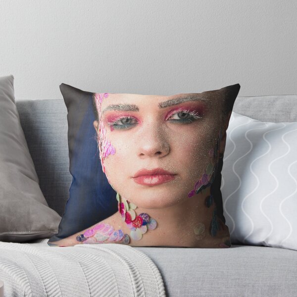 Item preview, chica con maquillaje de lentejuelas de colores designed and sold by FacesStudioUA.