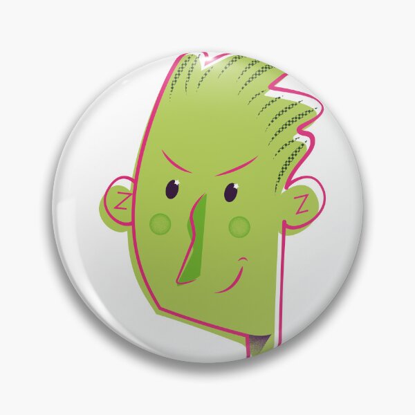 Item preview, Mischievous green face with star eye designed and sold by VillacruzArt.