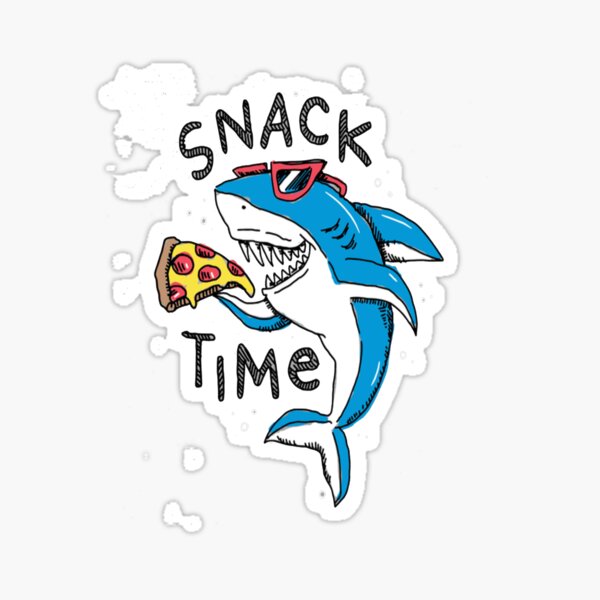 Item preview, Snack Time Pizza Shark designed and sold by MaryMaster.