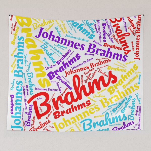 Item preview, Johannes Brahms Word Cloud designed and sold by Musicianst0re.