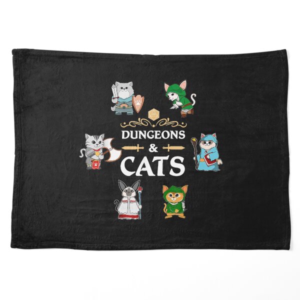 adventurer cats rpg d20 dice rpg fantasy roleplaying gamers Pet Blanket