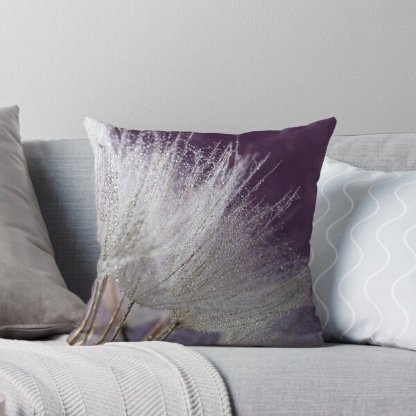 Item preview, White dandelion on a purple background designed and sold by Elżbieta  Kaps.