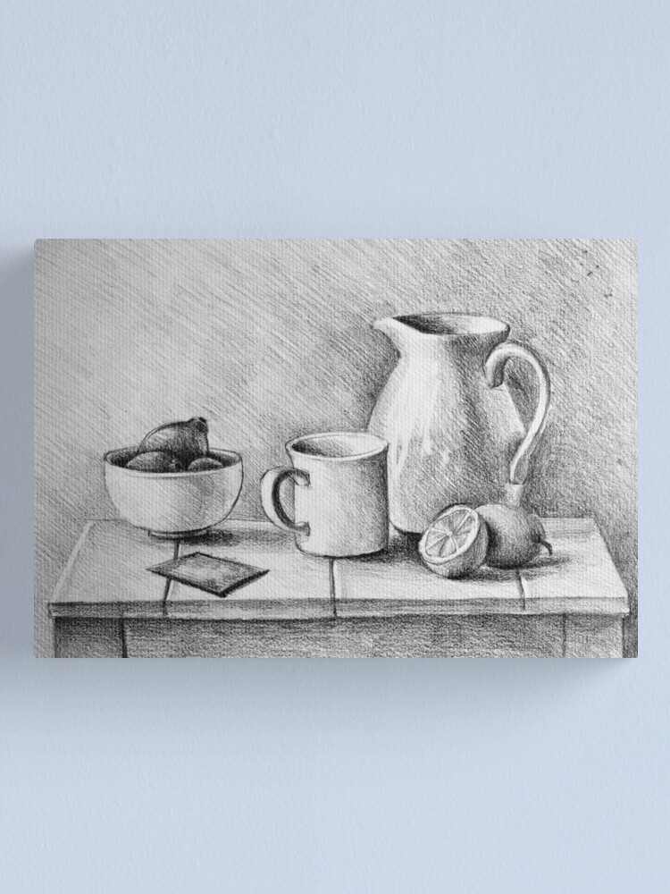 book still life drawing