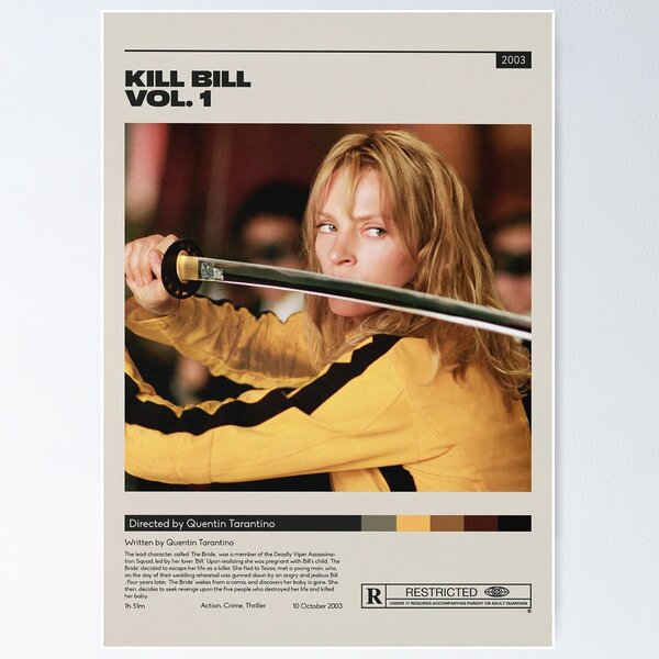 Aperçu de l'œuvre Kill Bill Film Vol.1 Poster créée et vendue par harepharop.