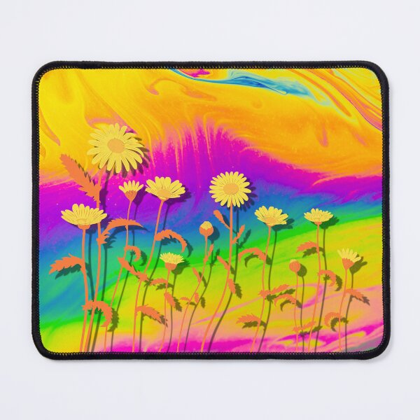 Item preview, Rainbow Meadow.. Daisies set off against a rainbow background designed and sold by Wonder & Whimsy.