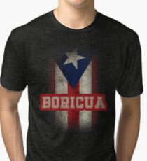 Boricua Puerto Rico Flag Design Tri-blend T-Shirt