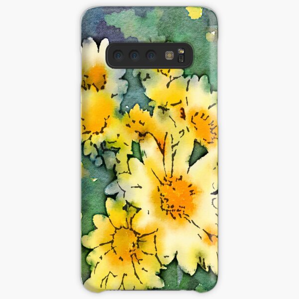Yellow Daisies Digital Watercolor Samsung Galaxy Snap Case