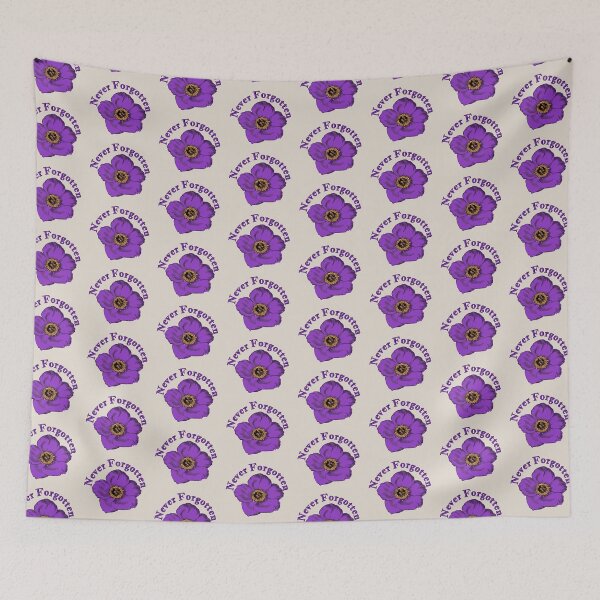 Item preview, Never Forgotten Purple Poppy Design For All Animals In War designed and sold by TrulyEpoque.